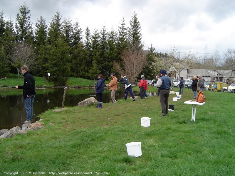 Partie de pêche à la truite