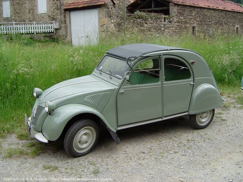 2CV AZLP 1960 Vert embrun avec l'ancien capot