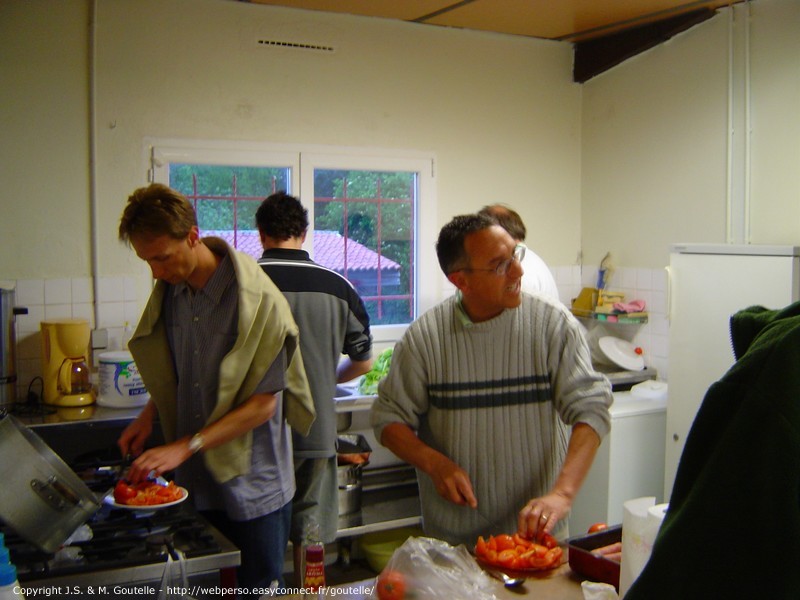 En pleine préparation du dîner...