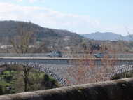 Sur un pont sur l'Ardèche