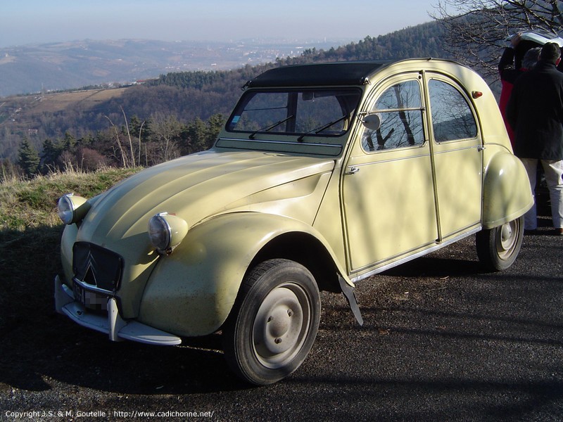 2CV 1961 Jaune Panama AC307, dans son jus