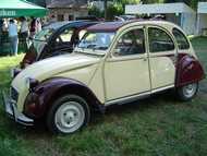 2CV Dolly jaune et bordeaux